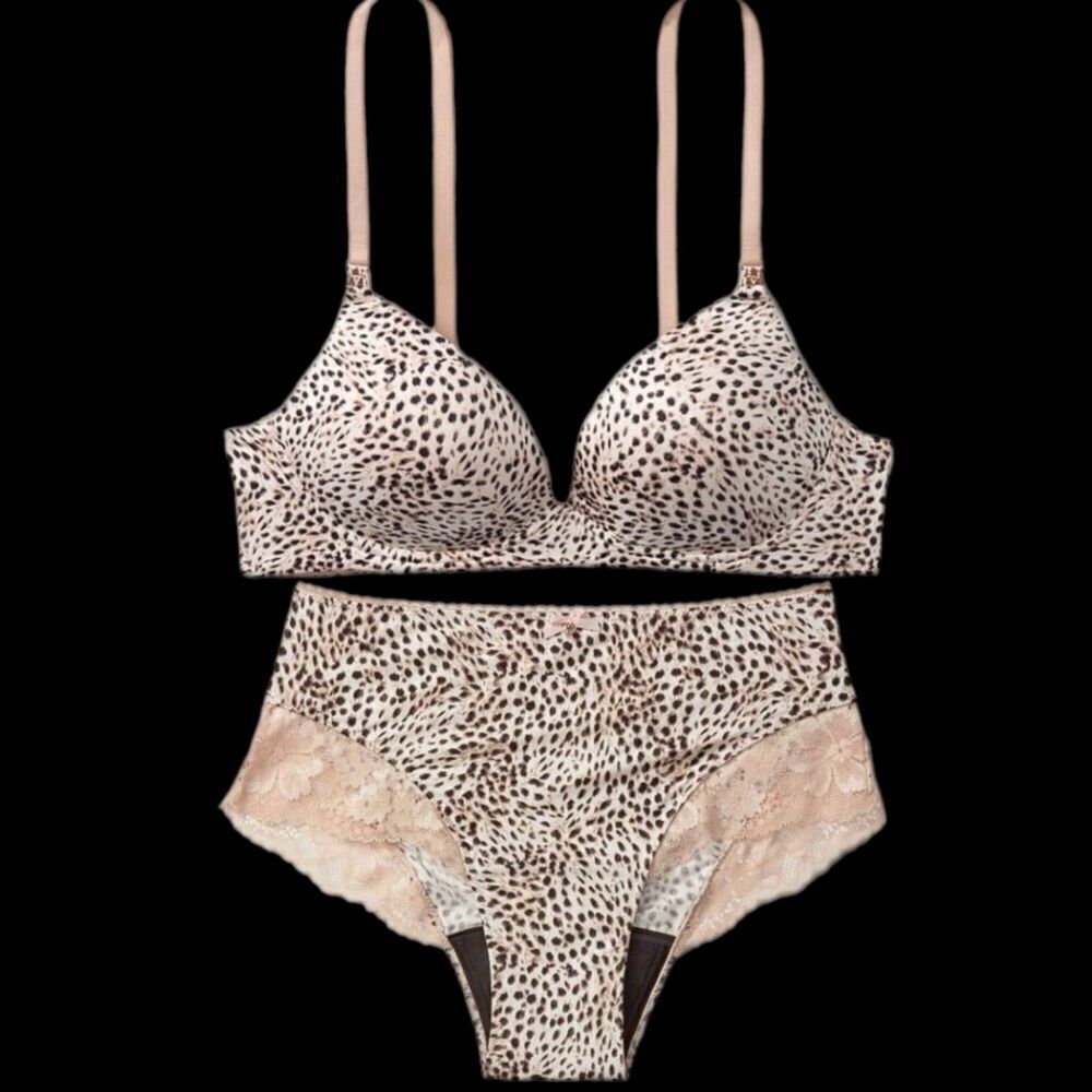 Victorias Secret Supersoft Body Maternity Set Nursing Wireless Bra & Shortie New